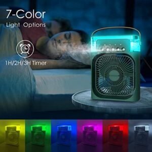 3 in 1 USB  Air Cooling Fan with Humidifier Purifier Mist and LED Light