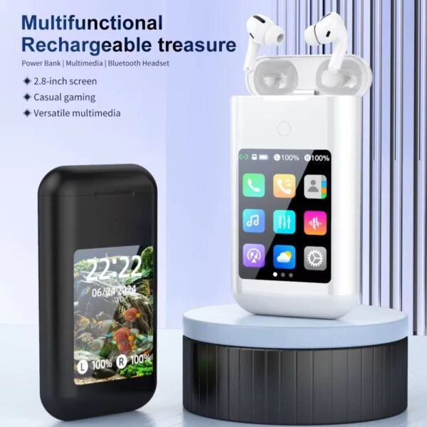 A98 3-in-1 Bluetooth Headset 2.8-inch Multi-functional Mobile Power Bank