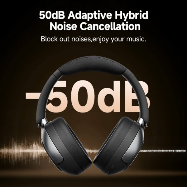 QCY H3 Pro Wireless Noise Canceling Headphones Black - Image 3